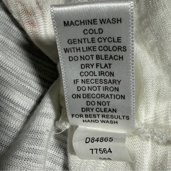 Cupio Cream Abstract Medallion V-Neck Slub Knit Top Size Large - Picture 11 of 11